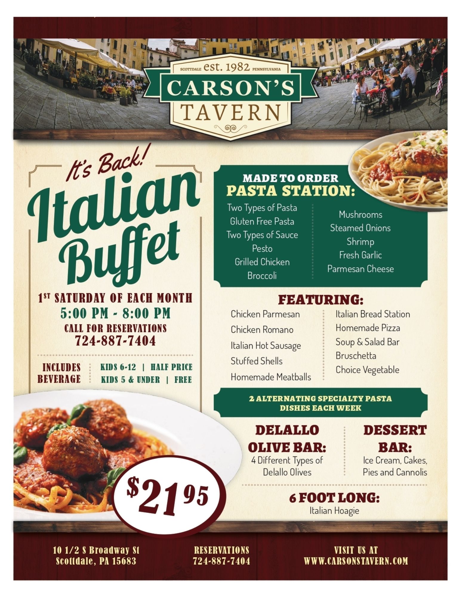 Buffet • Carson's Buffet &Tavern • Buffet in Scottdale PA